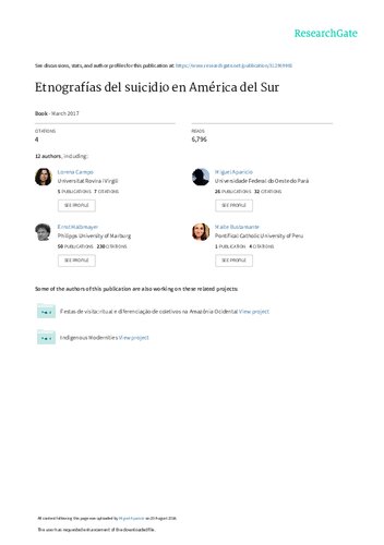 Etnografía del suicidio en América del Sur
