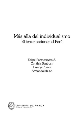 Mas alla del individualismo : el tercer sector en el Peru