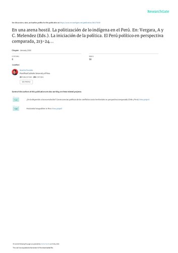 La iniciación de la política: El Perú político en perspectiva comparada