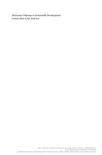 Alternative pathways to sustainable development lessons from Latin America