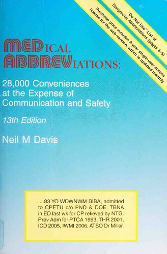Medical Abbreviations: 28,000 Conveniences at the Expense of Communication and Safety