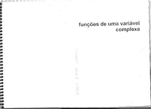 Funções de Uma Variável Complexa