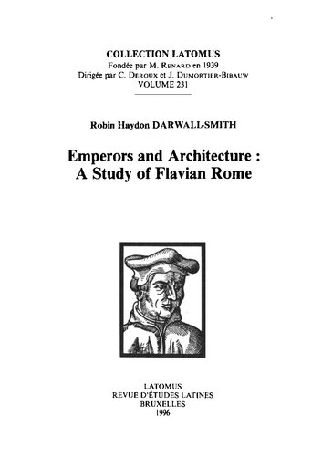 Emperors and Architecture: A Study of Flavian Rome