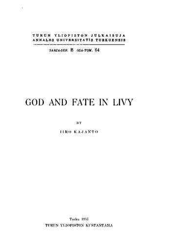 God and Fate in Livy