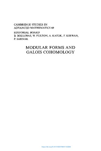 Modular Forms and Galois Cohomology