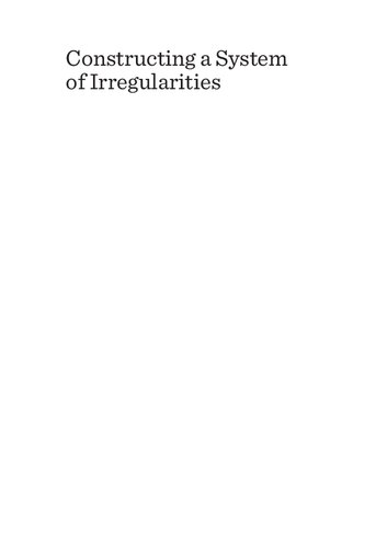 Constructing a System of Irregularities: The Poetry of Bei Dao, Yang Lian, and Duoduo