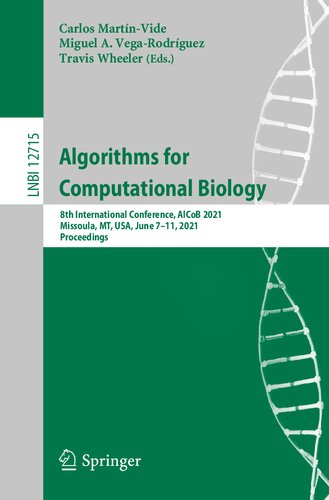Algorithms for Computational Biology: 8th International Conference, AlCoB 2021, Missoula, MT, USA, June 7–11, 2021, Proceedings