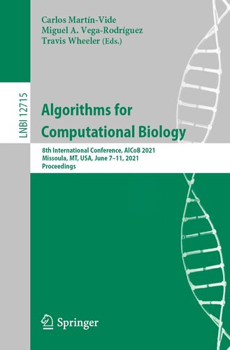 Algorithms for Computational Biology: 8th International Conference, AlCoB 2021, Missoula, MT, USA, June 7–11, 2021, Proceedings