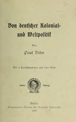 Von deutscher Kolonial- und Weltpolitik