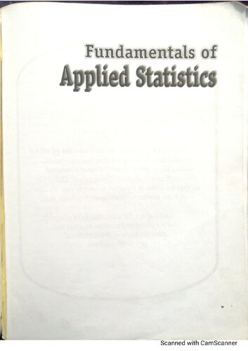 Fundamentals of Applied Statistics
