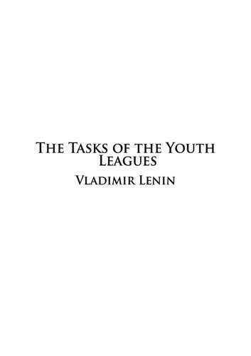 The Tasks of the Youth Leagues