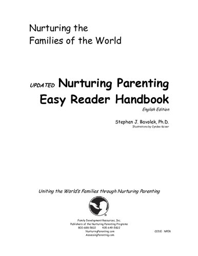 Nurturing the Families of the World: Nurturing Parenting Easy Reader Handbook