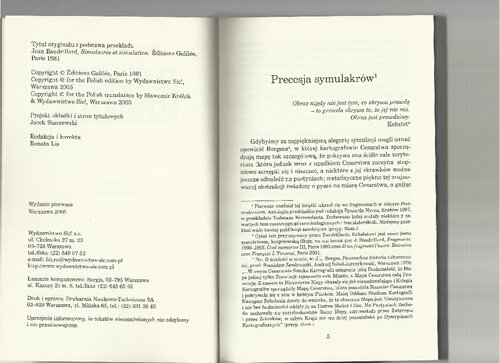 Symulakry i symulacja