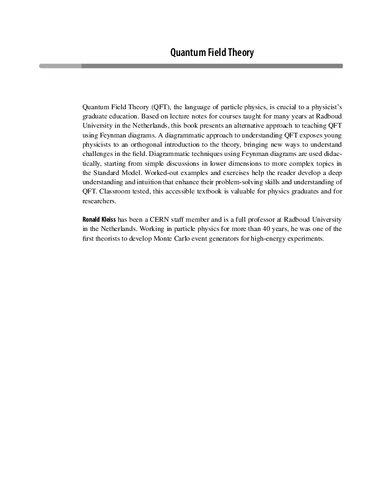 Quantum Field Theory: A Diagrammatic Approach