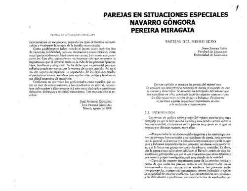 Parejas en situaciones especiales