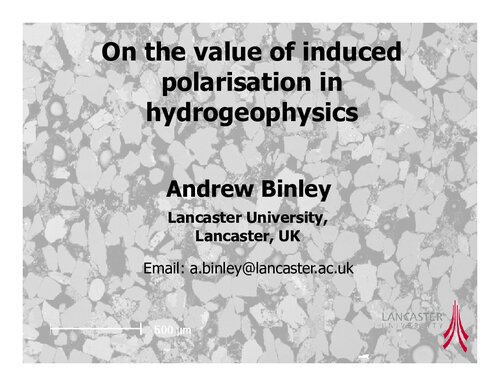 On the value of induced polarisation in hydrogeophysics