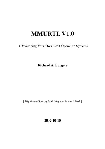 Developing your own 32-bit operating system