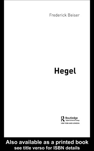 Hegel (The Routledge Philosophers)