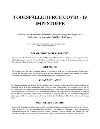Todesfälle durch Covid 19 Impfstoffe