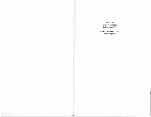 Drept Civil. Obligatiile. Liviu Pop