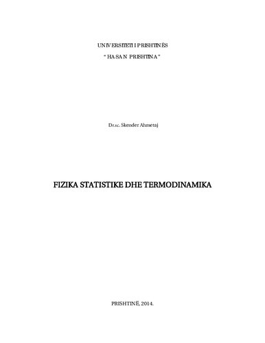 Fizika Statistike dhe Termodinamika