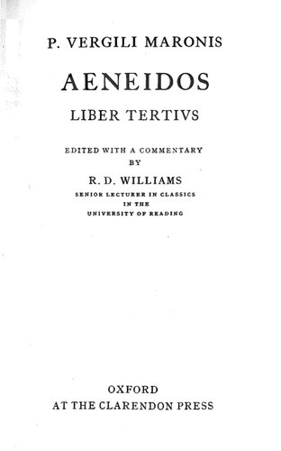 P. Vergili Maronis Aeneidos. Liber Tertius - Aeneid Book 3