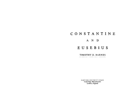 Constantine and Eusebius
