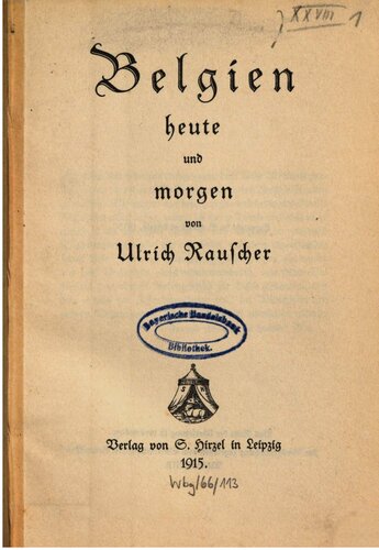 Belgien heute und morgen