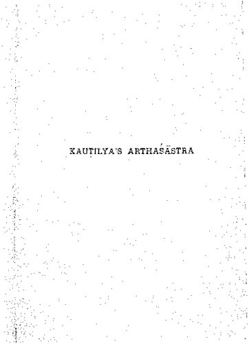 Arthasastra of Chanakya