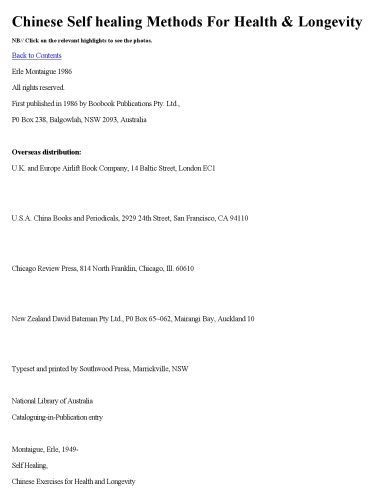 Self-healing: Chinese Exercises for Health and Longevity