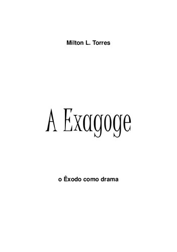 A Exagoge: o Êxodo como drama