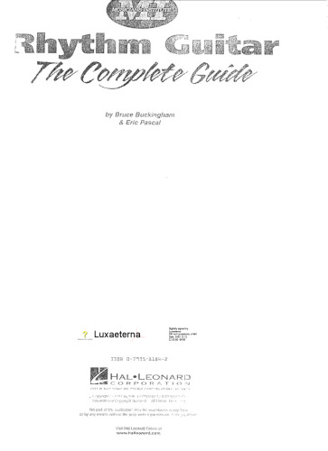 Rhythm Guitar: The Complete Guide (Musicians Institute Press)