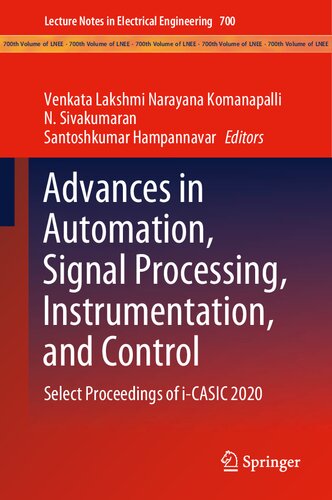 Advances in Automation, Signal Processing, Instrumentation, and Control: Select Proceedings of i-CASIC 2020