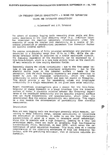 Low frequency complex conductivity – A means for separating volume and interlayer conductivity