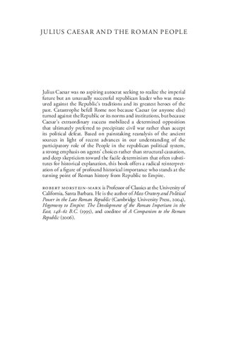 Julius Caesar and the Roman People