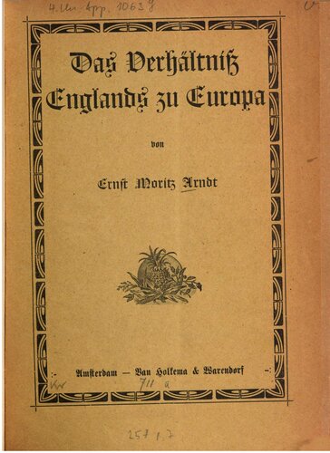 Das Verhältnis Englands zu Europa