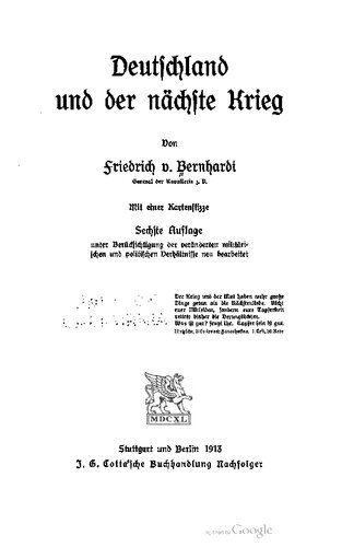 Deutschland und der nächste Krieg