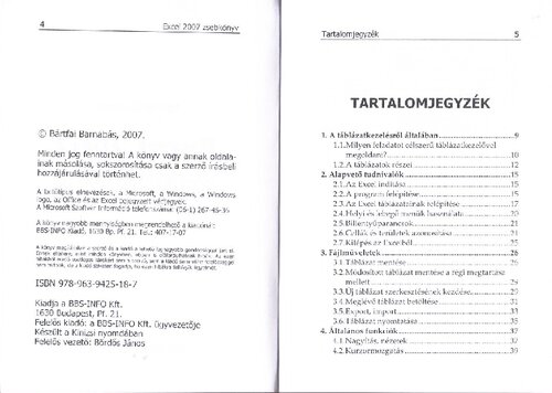 Excell 2007 zsebkönyv