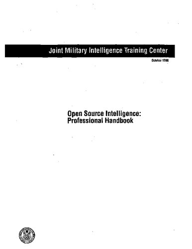 Open Source Intelligence: Professional Handbook