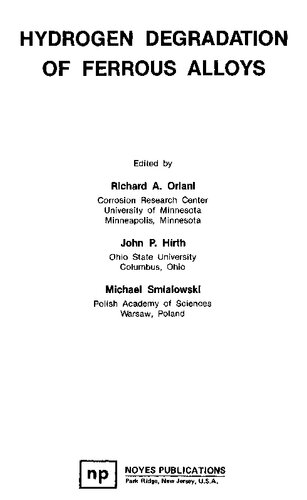 Hydrogen Degradation of Ferrous Alloys (full and ordered version)
