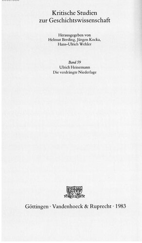 Die verdrängte Niederlage