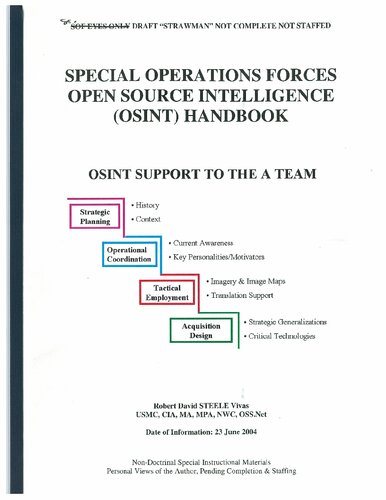 OSS - Special Operations Forces Open Source Intelligence (OSINT) Handbook - 2004