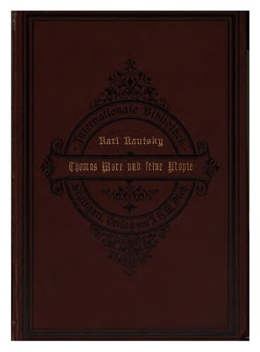 Thomas More und seine Utopie; mit einer historischen Einleitung