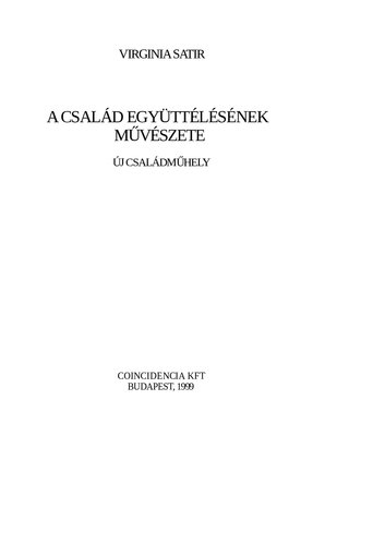 A család együttélésének művészete