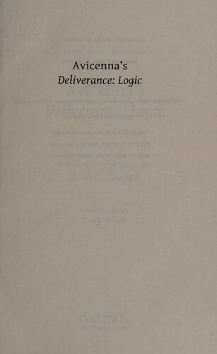 Avicenna's Deliverance: Logic