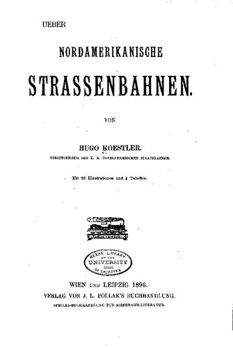 Über nordamerikanische Straßenbahnen