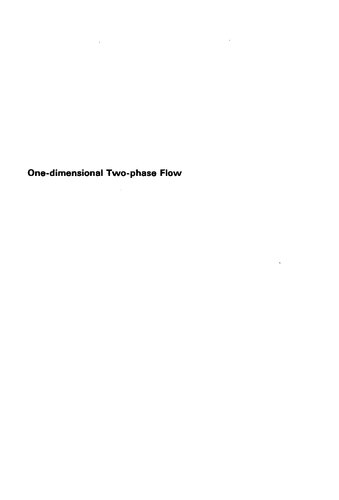 One-Dimensional Two-Phase Flow