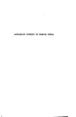 Agrarian unrest in north India : the United Provinces, 1918-22