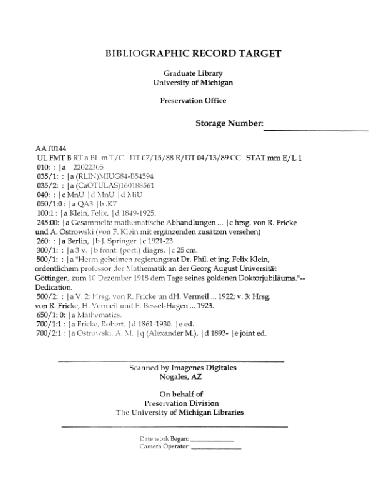 Gesammelte mathematische Abhandlungen