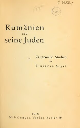 Rumänien und seine Juden: Zeitgemäße Studien